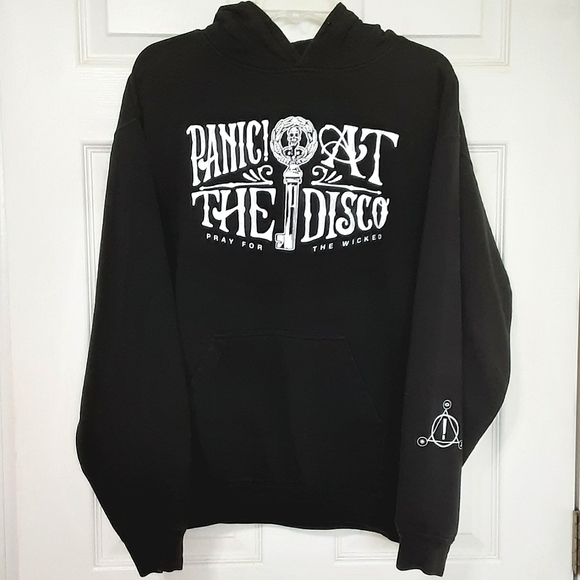 unknown Tops - Panic at the Disco black long sleeve hoodie.